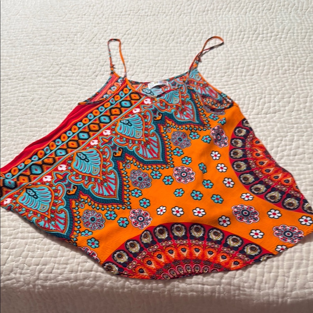 Colorful Paisley Print Women's Top